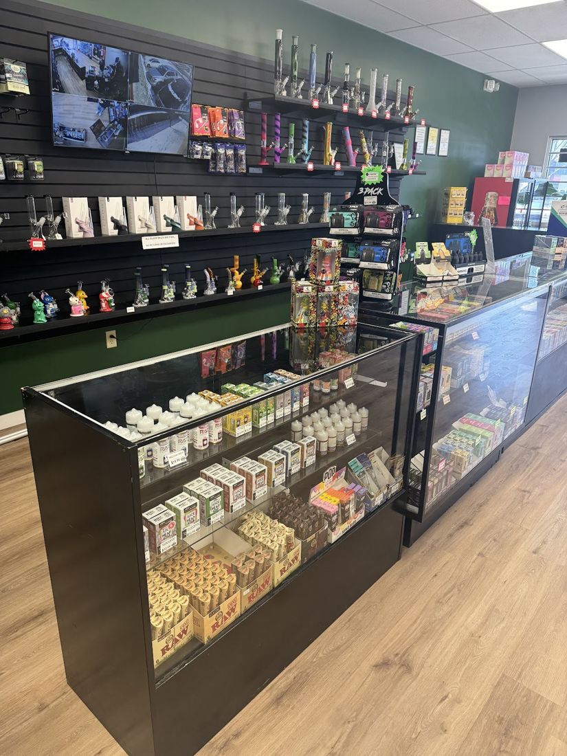 The counter and display cases